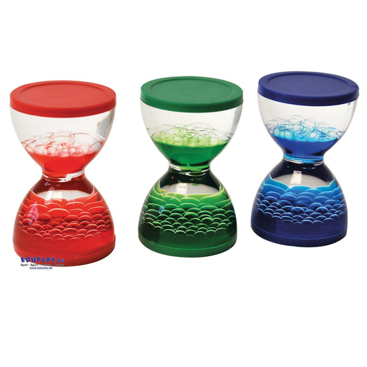 Bellenblubber – Sensorische zandloper die rust en ontspanning bevordert bij senioren en dementiezorg.