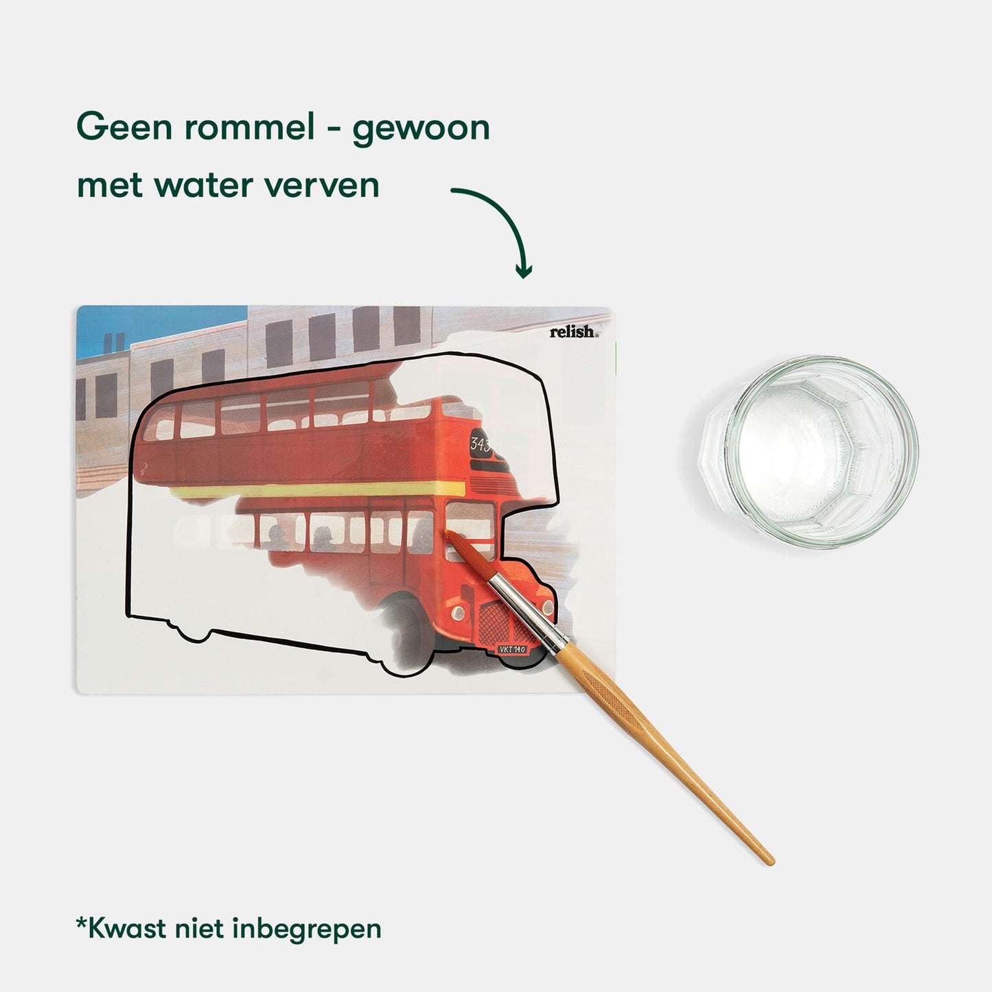 Peinture à l'eau - Thème du transport pour la démence