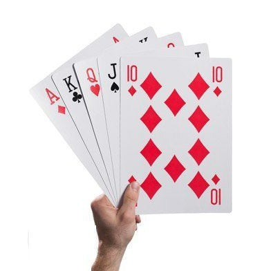 Grote speelkaarten – Extra groot kaartspel met duidelijke cijfers, ontworpen voor ouderen en slechtzienden.