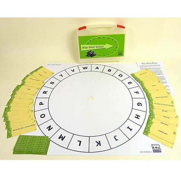 Wie Wat Waar-spel - Taal- en geheugenspel met oplegvel