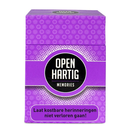 Openhartig Memories – Gesprekskaartspel dat het delen van herinneringen en interactie bevordert voor senioren.