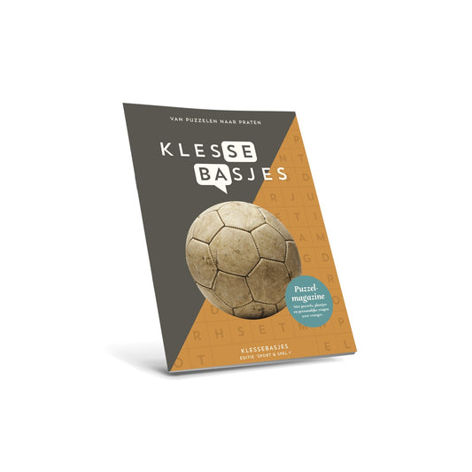 Klessebasjes Puzzelboek Sport en Spel 1 – Spelletjes en puzzels gericht op sport en beweging, ideaal voor senioren.