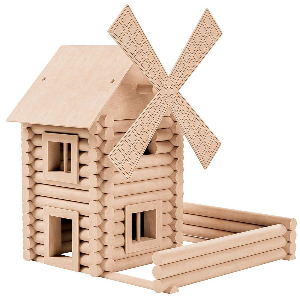 Bouwpakket Vario Molen – Houten constructiespel dat creativiteit en motoriek bevordert voor senioren.
