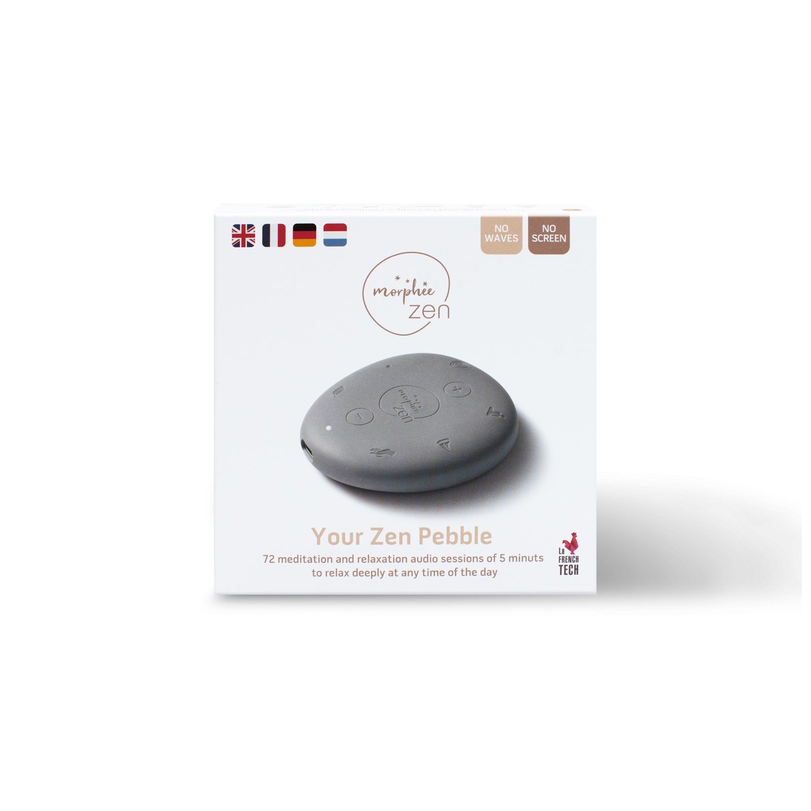 Morphée Zen – Meditatiesteen met 72 sessies, bevordert ontspanning en mindfulness voor senioren.