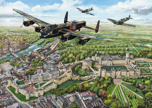 Dementiepuzzel 'Wings Over Windsor' – 250 XL stukjes, activerende puzzel met koninklijk thema voor senioren.