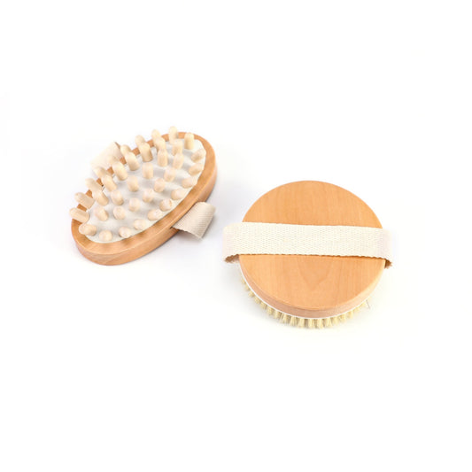 Houten massage set – Sensorische stimulatie en lichaamsbewustzijn, bevordert ontspanning en activering voor ouderen.