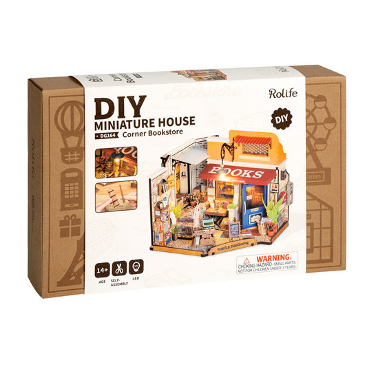 Bouwpakket voor Senioren - 3D Puzzel - Boekwinkel op de hoek