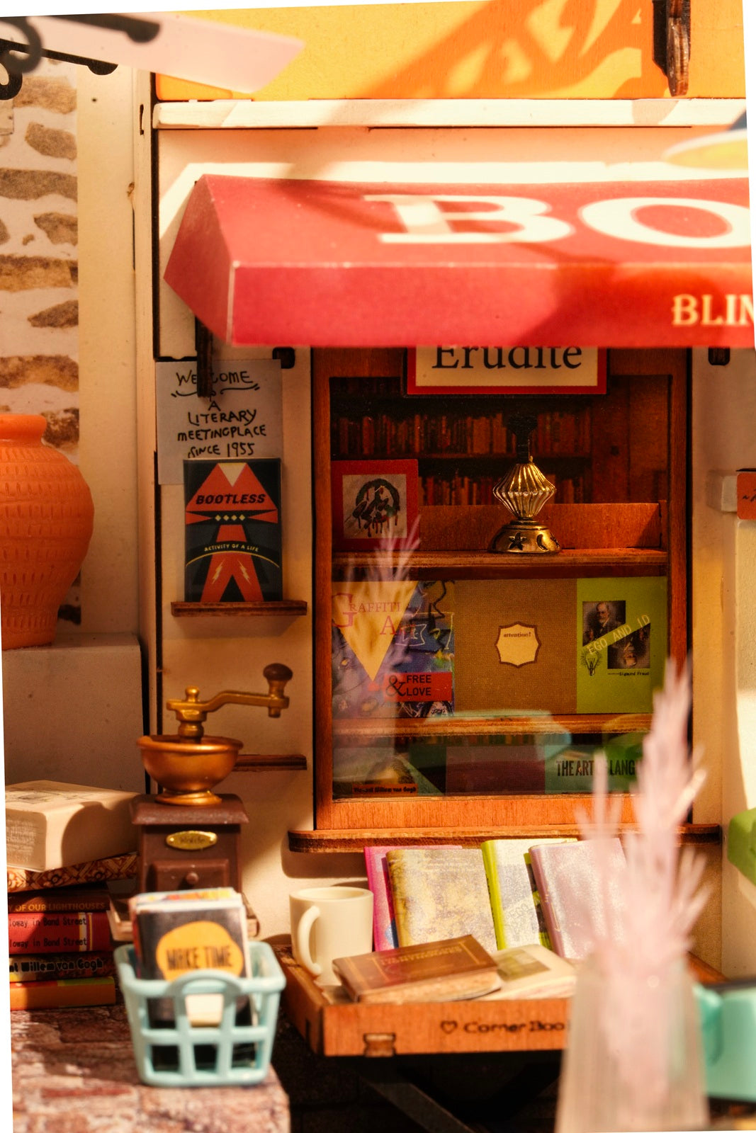 Bouwpakket voor Senioren - 3D Puzzel - Boekwinkel op de hoek