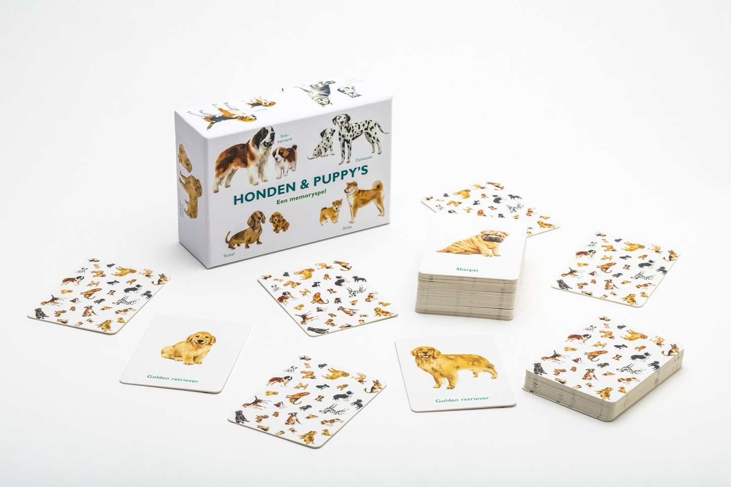 Memospel Honden & Puppy's – Geheugenspel waarbij honden en puppy's gekoppeld worden, stimuleert geheugen en activering voor senioren.