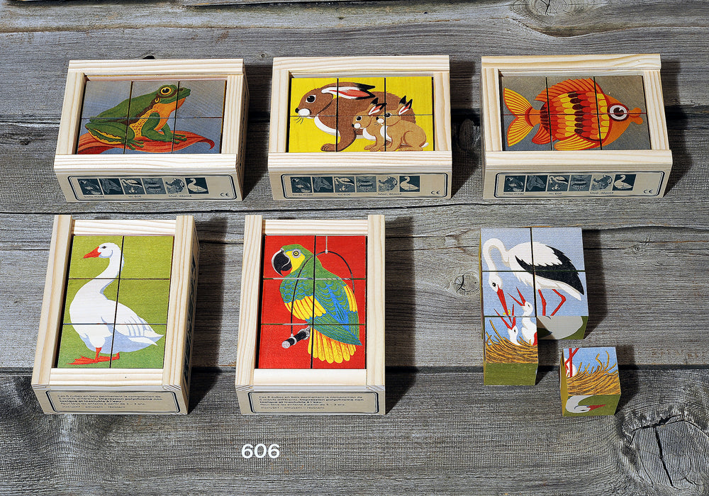 Puzzle Cube - Animaux III (6 pièces) - Blocs de bois