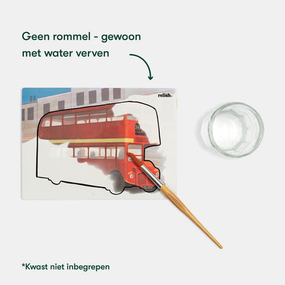 Peinture à l'eau - Thème du transport pour la démence
