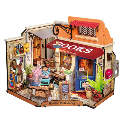 Bouwpakket voor Senioren - 3D Puzzel - Boekwinkel op de hoek