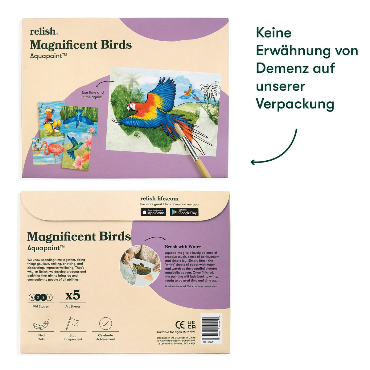 Schilderen met water - Prachtige vogels (Aquapaint voor mensen met dementie)