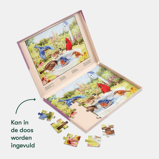 Dementie-puzzel - Vogeltjes in Bad (35 stukjes)
