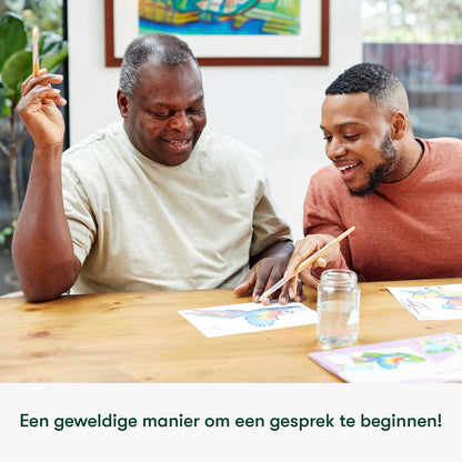 Schilderen met water - Prachtige vogels (Aquapaint voor mensen met dementie)
