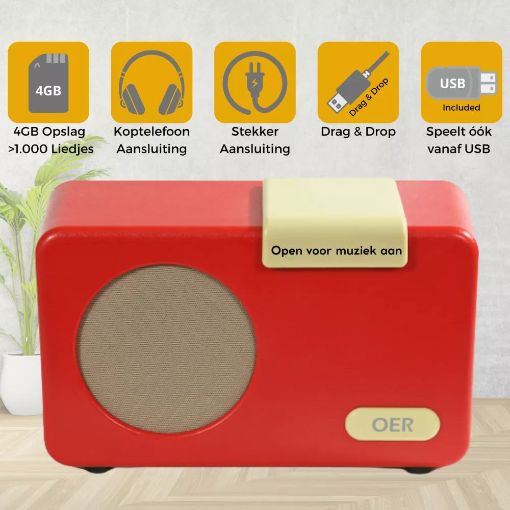 OER Muziekspeler - Eenvoudige Radio voor Senioren