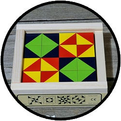 Dementie-puzzel: Kubuspuzzel Mozaïek (16 delen)